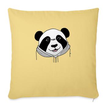 Cute Panda Kawaii Cartoon Bear Love 6 - Sofa pillowcase 17,3'' x 17,3'' (45 x 45 cm) - washed yellow - Front