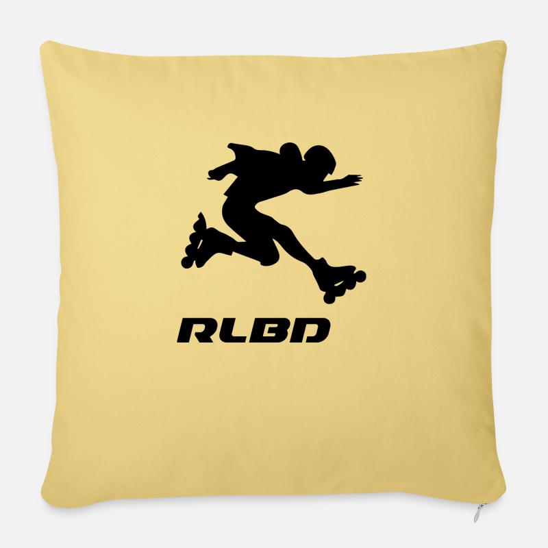 skater jump Rollerblader - Sofakissenbezug 45 x 45 cm - Hellgelb