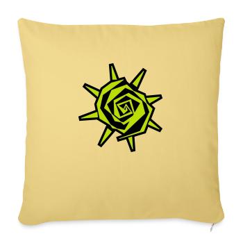 Soleil - Housse de coussin décorative 45 x 45 cm - jaune délavé - Devant