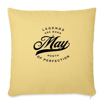 ANNIVERSAIRE MAI - Housse de coussin décorative 45 x 45 cm - jaune délavé - Devant