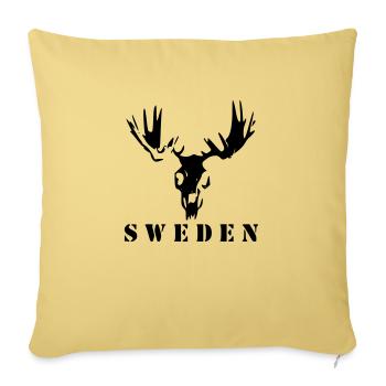 Moose Skull Sweden - Sofa pillowcase 17,3'' x 17,3'' (45 x 45 cm) - washed yellow - Front