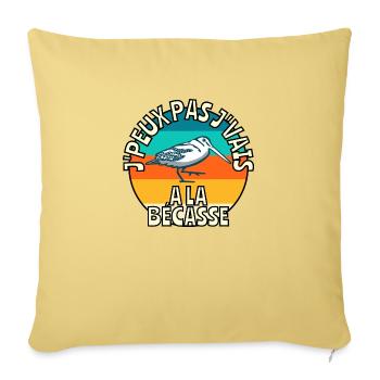 J’peux pas j’vais à la bécasse - Housse de coussin décorative 45 x 45 cm - jaune délavé - Devant