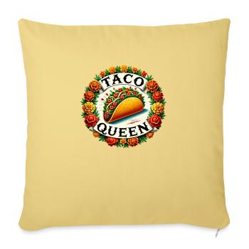 Taco-Königin - Sofakissenbezug 45 x 45 cm - Hellgelb - Vorne