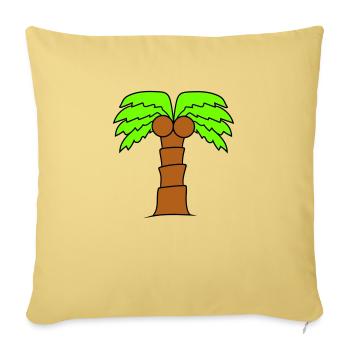 Palm Tree Island Tree Beach Holiday Coconut Sea Cool - Sofa pillowcase 17,3'' x 17,3'' (45 x 45 cm) - washed yellow - Front