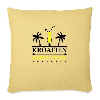 Équipe de fête en Croatie - Housse de coussin décorative 45 x 45 cm - jaune délavé - Devant