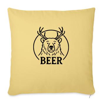Beer - Sofa pillowcase 17,3'' x 17,3'' (45 x 45 cm) - washed yellow - Front