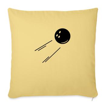 boule de bowling / bowling ball (1c) - Housse de coussin décorative 45 x 45 cm - jaune délavé - Devant