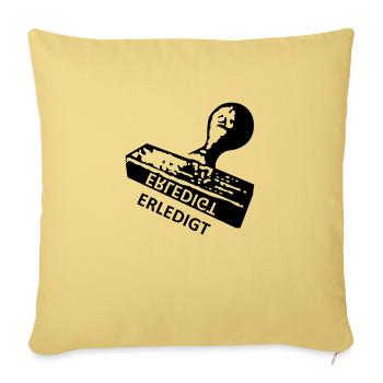 Erledigt - Stempel - Abi - Sofakissenbezug 45 x 45 cm - Hellgelb - Vorne