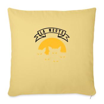 the pack - Sofa pillowcase 17,3'' x 17,3'' (45 x 45 cm) - washed yellow - Front