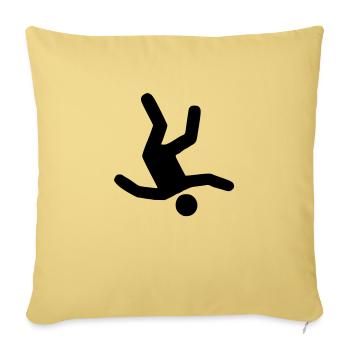 Falling Man - Housse de coussin décorative 45 x 45 cm - jaune délavé - Devant