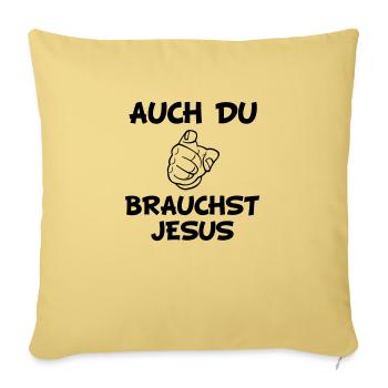 auch_du_jesus - Sofakissenbezug 45 x 45 cm - Hellgelb - Vorne