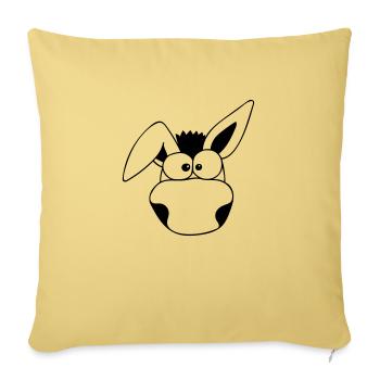 Dummer Esel - Sofakissenbezug 45 x 45 cm - Hellgelb - Vorne
