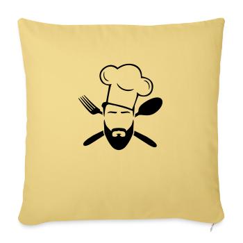 koch design - Sofakissenbezug 45 x 45 cm - Hellgelb - Vorne
