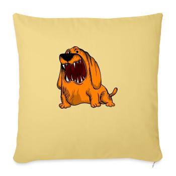 Funny dogs 11 - Sofa pillowcase 17,3'' x 17,3'' (45 x 45 cm) - washed yellow - Front