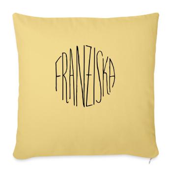 Franziska - Sofakissenbezug 45 x 45 cm - Hellgelb - Vorne