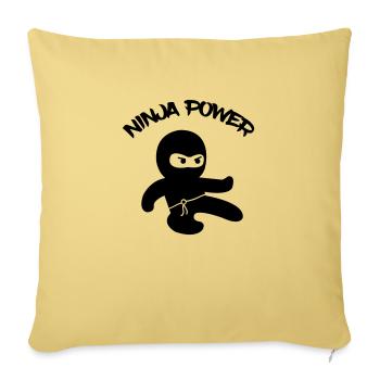 Puissance Ninja - Housse de coussin décorative 45 x 45 cm - jaune délavé - Devant