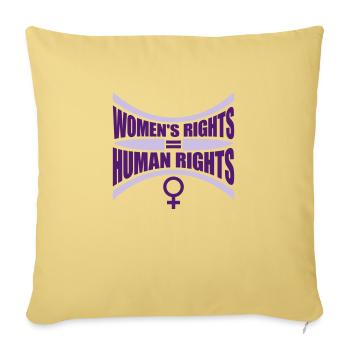 citation féministe sur les droits des femmes - Housse de coussin décorative 45 x 45 cm - jaune délavé - Devant