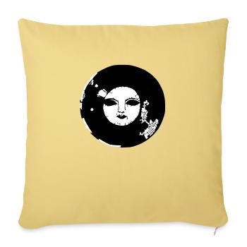 Sun Moon Mosaic Astrology Symbol Vector 06 - Sofa pillowcase 17,3'' x 17,3'' (45 x 45 cm) - washed yellow - Front