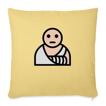 Arm gebrochen Gips Verband - Sofakissenbezug 45 x 45 cm - Hellgelb - Vorne