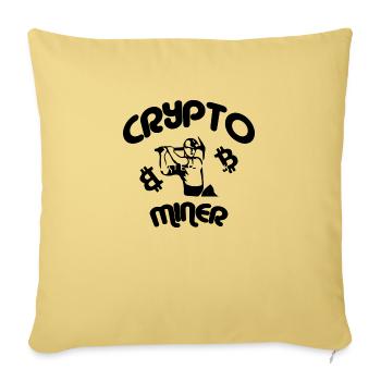 Bitcoin Trading Crypto Stocks - Housse de coussin décorative 45 x 45 cm - jaune délavé - Devant