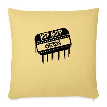 Équipe de hip-hop - Housse de coussin décorative 45 x 45 cm - jaune délavé - Devant