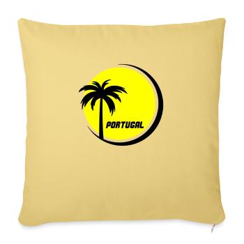 Portugal - Housse de coussin décorative 45 x 45 cm - jaune délavé - Devant