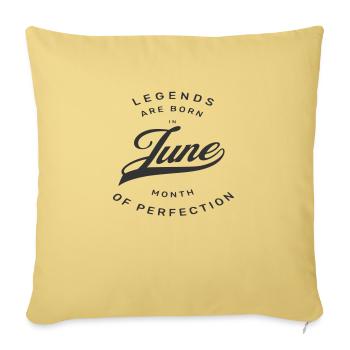 ANNIVERSAIRE JUIN - Housse de coussin décorative 45 x 45 cm - jaune délavé - Devant