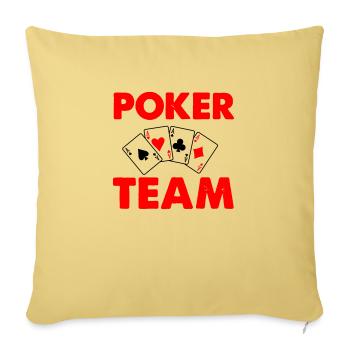 Équipe de poker - Housse de coussin décorative 45 x 45 cm - jaune délavé - Devant