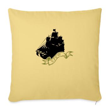 pirate ship - Sofa pillowcase 17,3'' x 17,3'' (45 x 45 cm) - washed yellow - Front