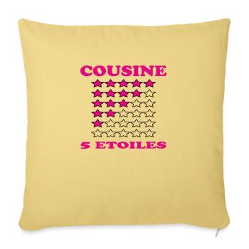 COUSINE 5 ETOILES - Housse de coussin décorative 45 x 45 cm - jaune délavé - Devant