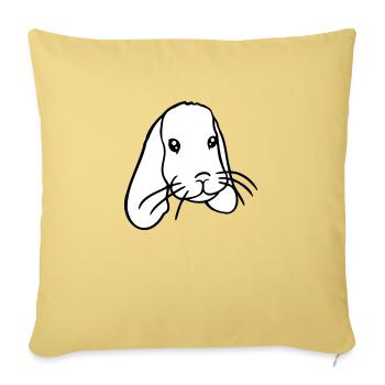 Bunny Rabbit Bunny Rodent Small Animal Cute - Sofa pillowcase 17,3'' x 17,3'' (45 x 45 cm) - washed yellow - Front