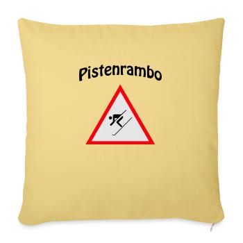 Piste Rambo - Housse de coussin décorative 45 x 45 cm - jaune délavé - Devant