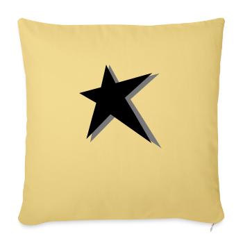 étoile - Housse de coussin décorative 45 x 45 cm - jaune délavé - Devant
