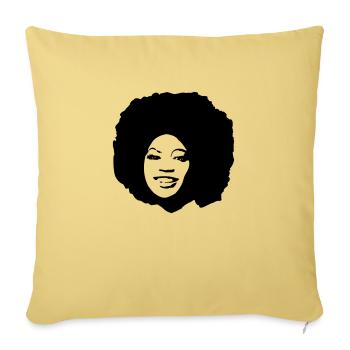AFROKOPF - Sofakissenbezug 45 x 45 cm - Hellgelb - Vorne