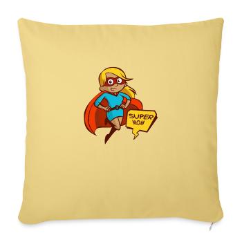 Super Mom - Sofakissenbezug 45 x 45 cm - Hellgelb - Vorne