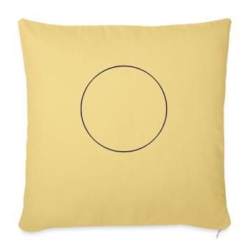 cercle - Housse de coussin décorative 45 x 45 cm - jaune délavé - Devant