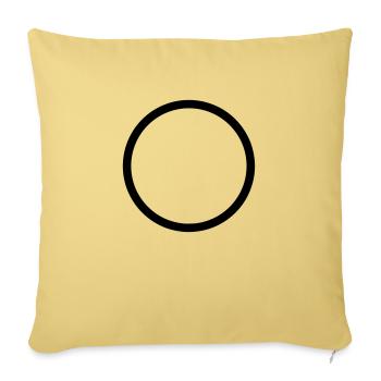 circle - Sofa pillowcase 17,3'' x 17,3'' (45 x 45 cm) - washed yellow - Front