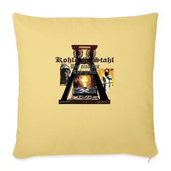 Wir sind das Ruhrgebiet Tasse - Sofakissenbezug 45 x 45 cm - Hellgelb - Vorne