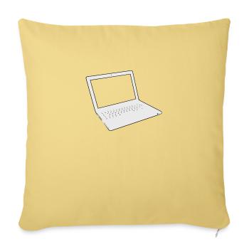 Computer - Sofa pillowcase 17,3'' x 17,3'' (45 x 45 cm) - washed yellow - Front