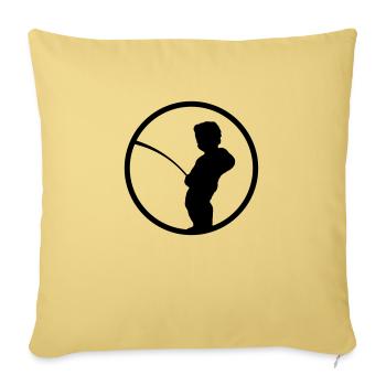 Manneke Pis - Belgium - Belgie - Sofa pillowcase 17,3'' x 17,3'' (45 x 45 cm) - washed yellow - Front