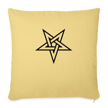 Pentagram__V008 - Sofa pillowcase 17,3'' x 17,3'' (45 x 45 cm) - washed yellow - Front