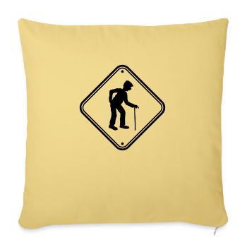 Shield attention danger danger caution note warn - Sofa pillowcase 17,3'' x 17,3'' (45 x 45 cm) - washed yellow - Front