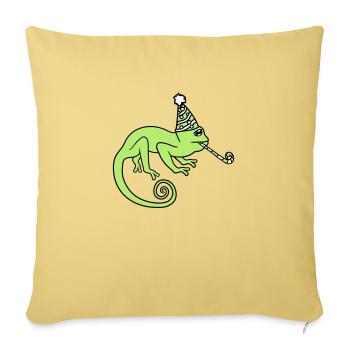 triste anniversaire seul fête des cadeaux - Housse de coussin décorative 45 x 45 cm - jaune délavé - Devant