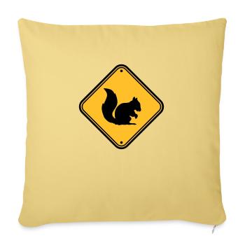 panneau d'avertissement bouclier zone de mise en garde - Housse de coussin décorative 45 x 45 cm - jaune délavé - Devant