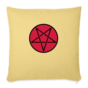 Pentagram in Circle 2c - Sofa pillowcase 17,3'' x 17,3'' (45 x 45 cm) - washed yellow - Front