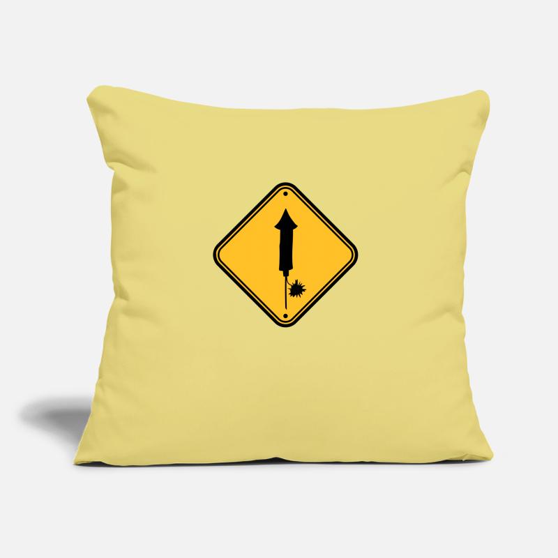 danger warning sign caution caution danger zone Sofa pillowcase 17,3'' x 17,3'' (45 x 45 cm)