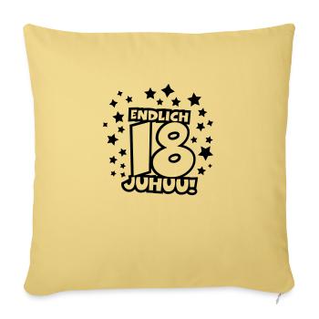 endlich_18_2_f1 - Sofa pillowcase 17,3'' x 17,3'' (45 x 45 cm) - washed yellow - Front
