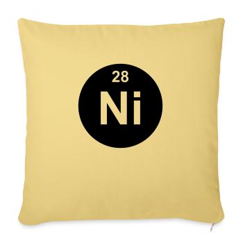 Element 28 - ni (nickel) - Minimal-inverse - Sofakissenbezug 45 x 45 cm - Hellgelb - Vorne
