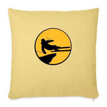 sauter sauter cascade astuce falaise haute fli - Housse de coussin décorative 45 x 45 cm - jaune délavé - Devant