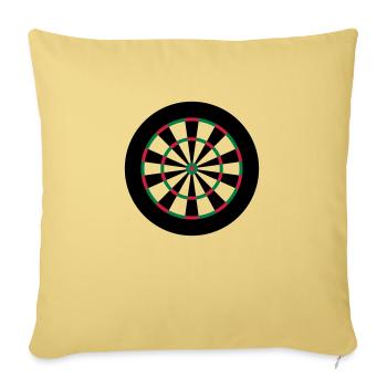 Dart Board - Sofa pillowcase 17,3'' x 17,3'' (45 x 45 cm) - washed yellow - Front